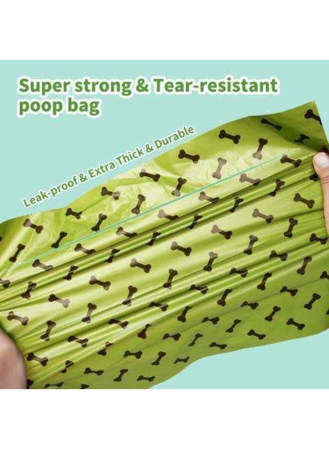 أكياس فضلات كلاب متينة ومضادة للتسرب – لفافات كبيرة بنقشة عظام - Image 2